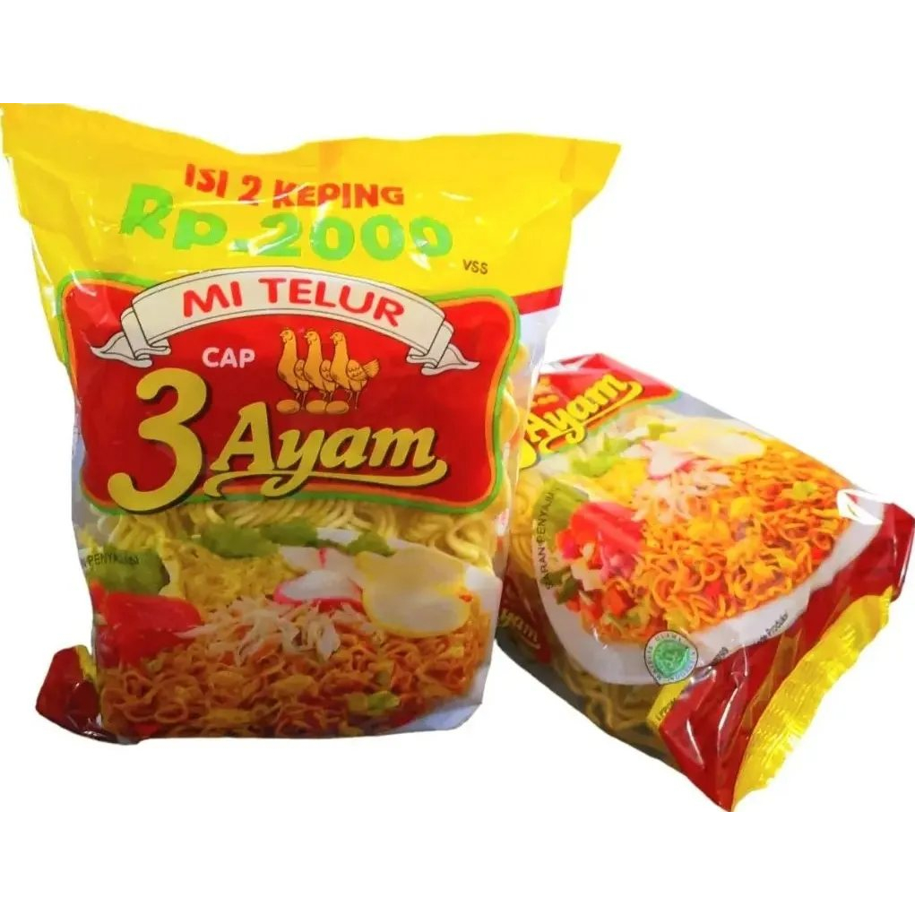 

MIE TELUR 3 AYAM 120GR ( 1 BUNGKUS )