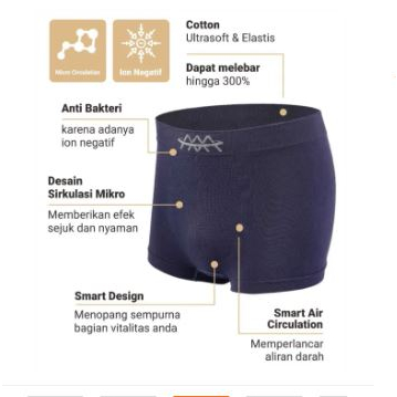 [ ISI 3 PCS ] BOXER PRIA DEWASA TERAPI KESEHATAN 5D UNDERWARE CELANA DALAM MAGIC