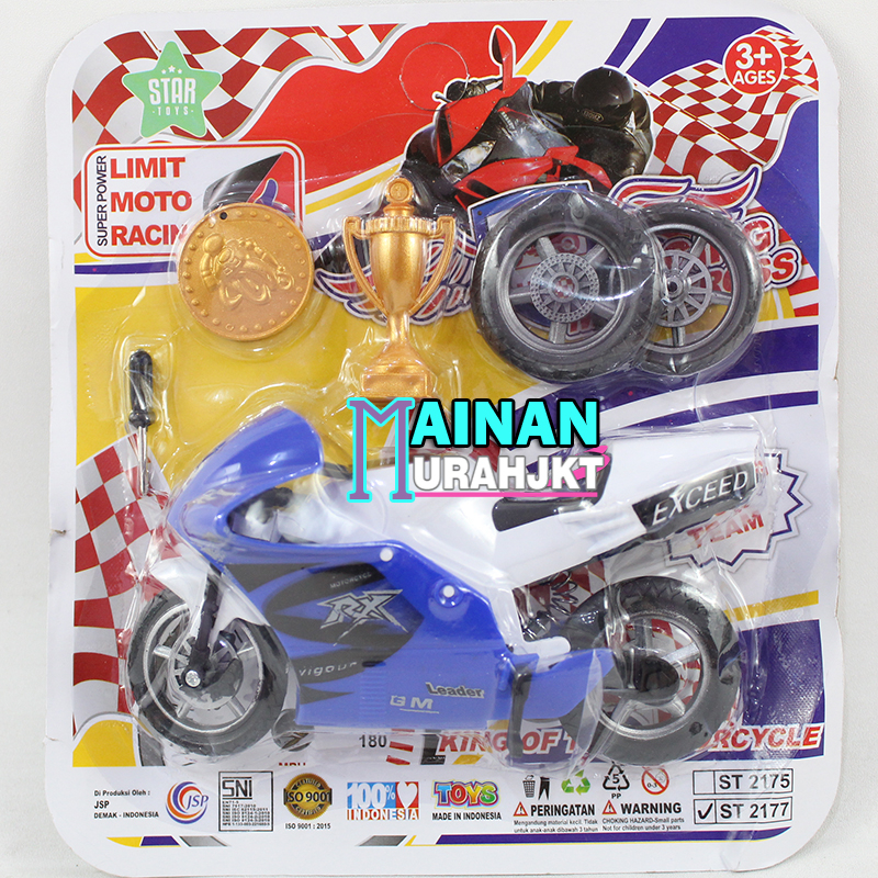 MAINANKEI MAINAN ANAK MURAH MOTOR BALAP PIALA MENDALI ST2177 MAINAN ANAK MOTOR RACING SUPER POWER