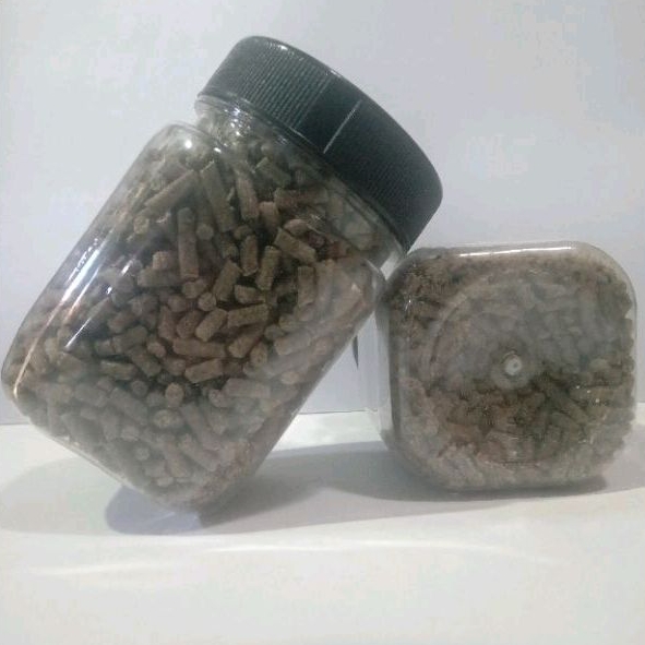 pelet tenggelam pakan udang hias, pakan Dubia, pakan ikan