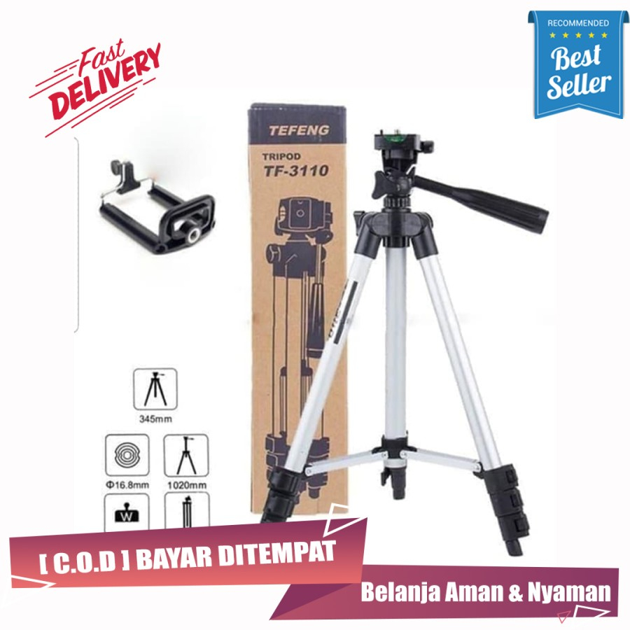 Tripod Plus Holder U JF 3110 Panjang 1Meter Tripod DSLR Gopro Smartphone