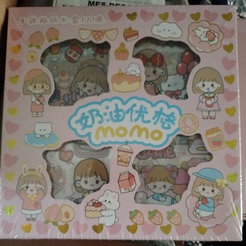 

sticker momo tahan air isi 100 pcs viral MOMO warna cantik untuk bikin jurnal