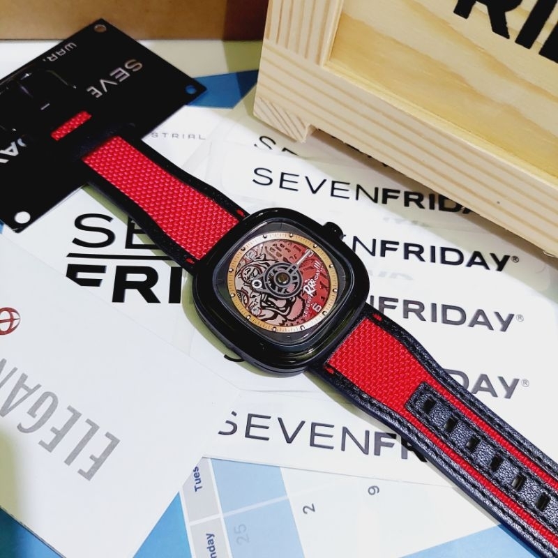 Original Jam Tangan Sevenfriday-SF T3/05 Red Tiger RRR NFC Aktif Automatic