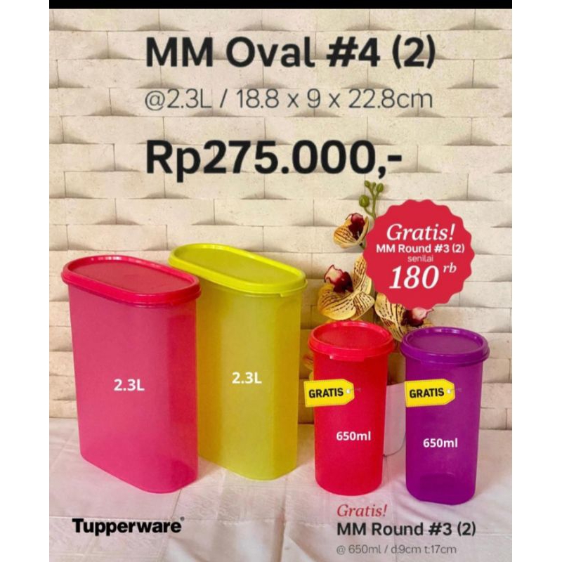 Tupperware mm oval