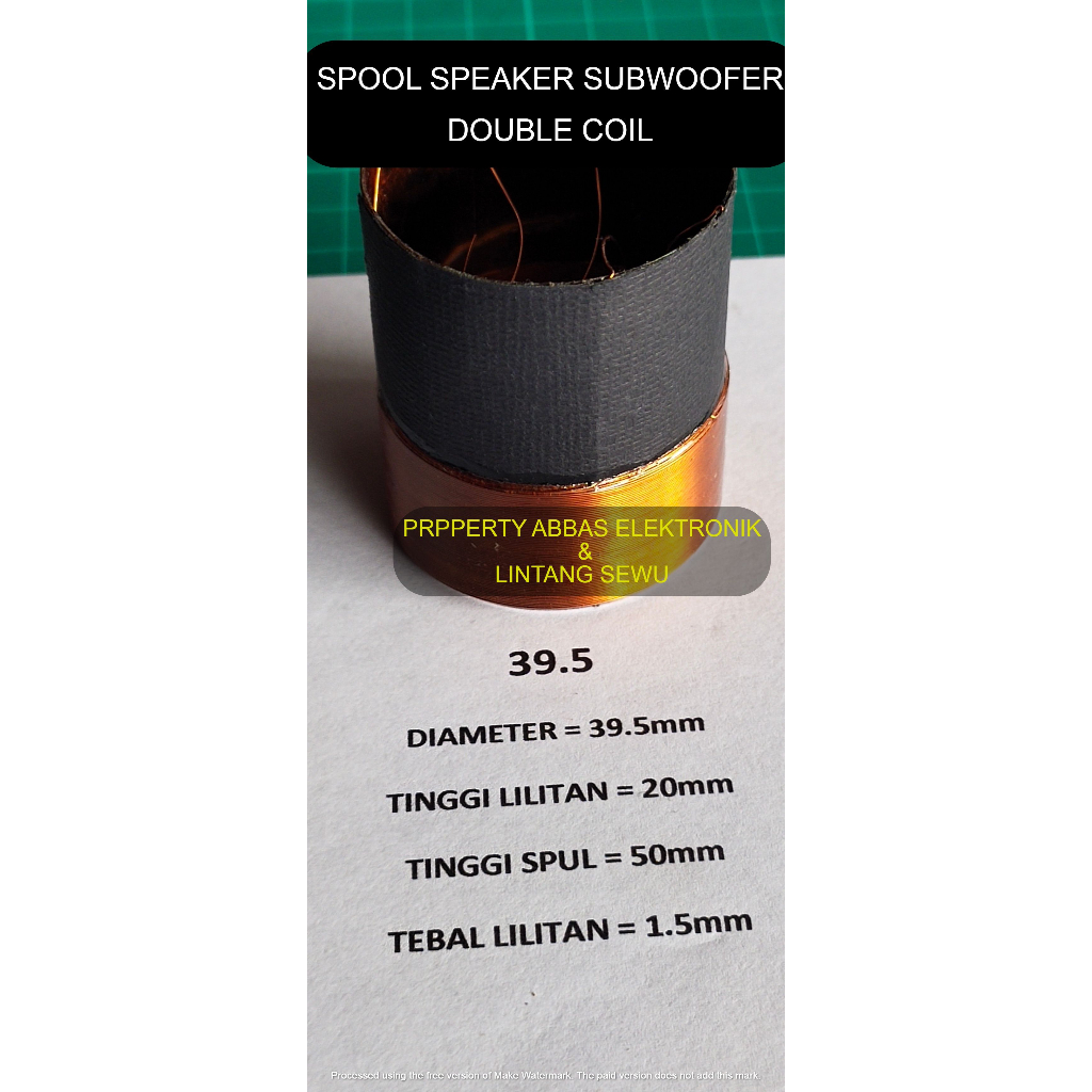 DOUBLE COIL SPUL SPEAKER 39.5 SUBWOOFER DOBEL COIL SPOOL SPEAKER DOUBLE COIL SUB WOOFER 39.5