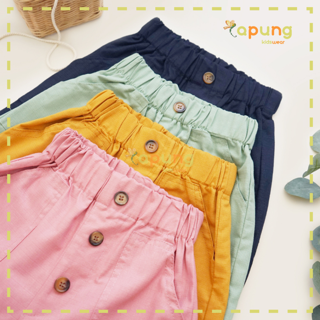 (Capung Kidswear) Hana Kulot Celana Kulot Katun Anak Perempuan (1-6 tahun)