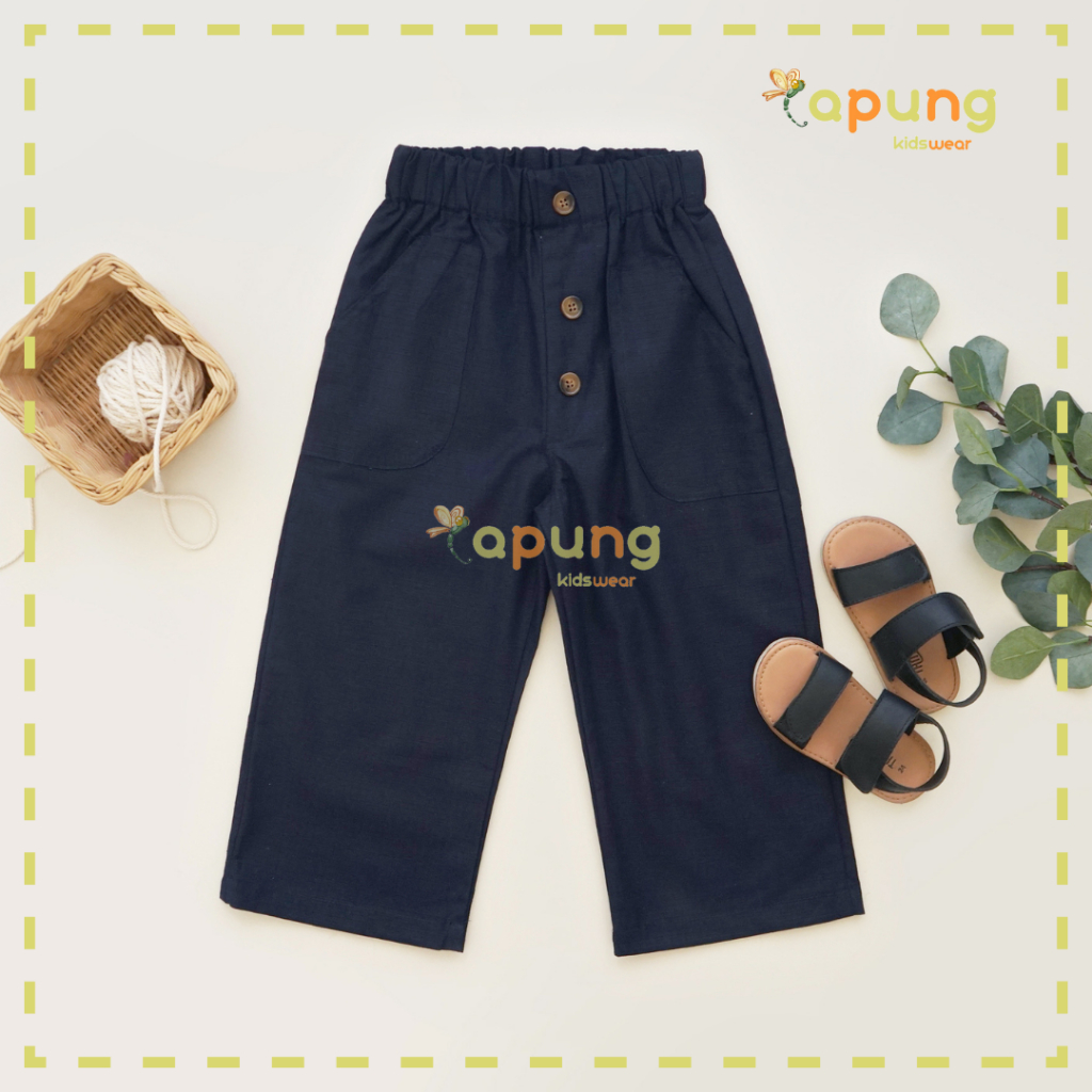 (Capung Kidswear) Hana Kulot Celana Kulot Katun Anak Perempuan (1-6 tahun)