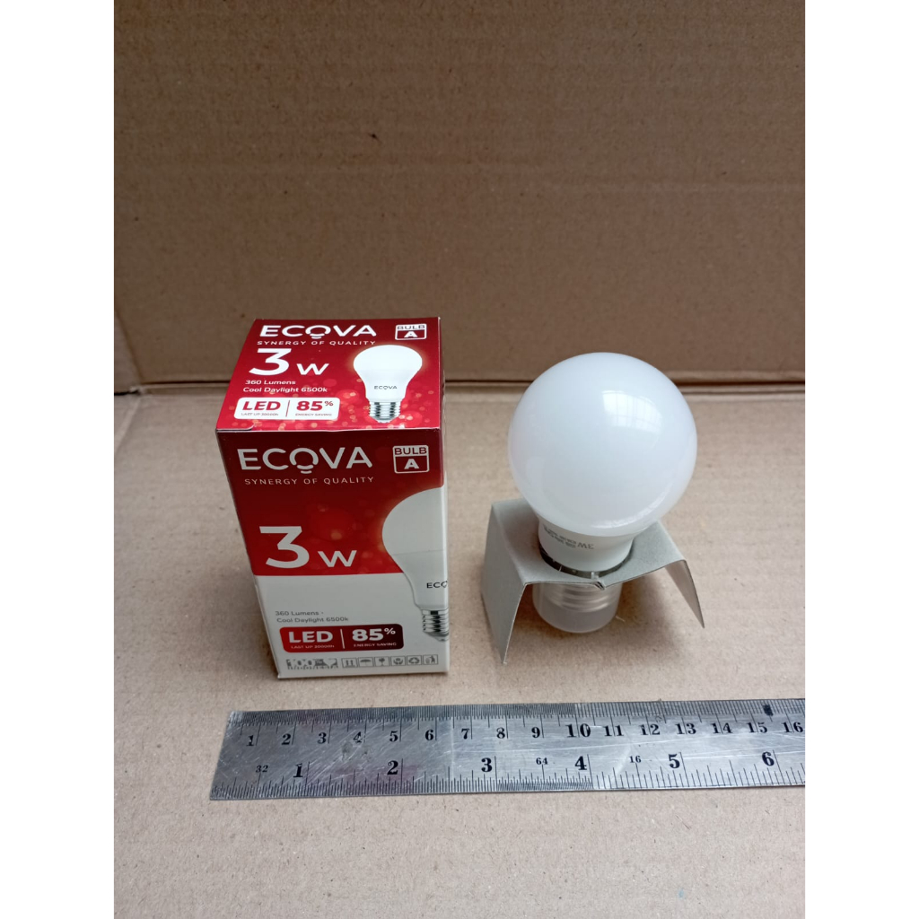 LAMPU BOHLAM ECOVA BULB A 21 WATT LED HEMAT ENERGI 21W 18W 15W 9W 3W WATT LAMPU RUMAH MURAH