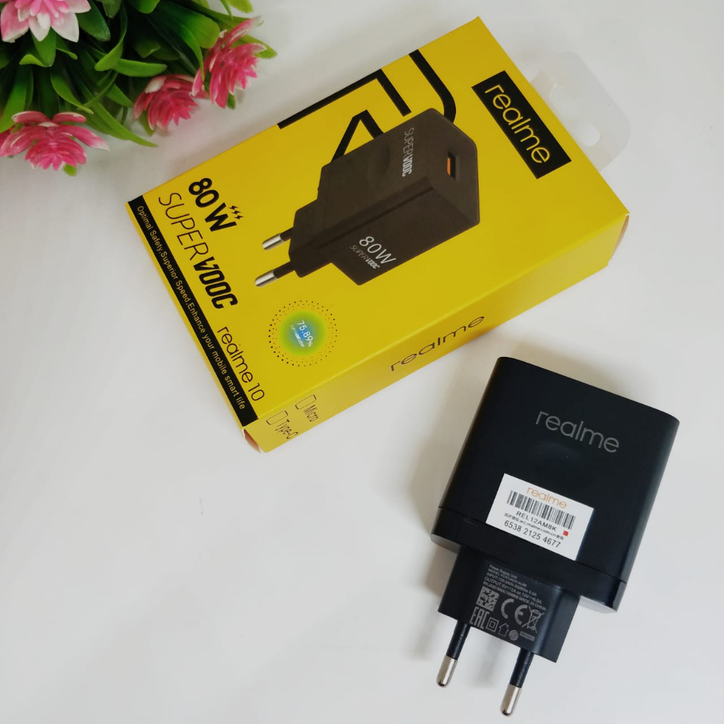 Adaptor Batok Charger Realme 80W 6A SUPER DART VOOC Fast Charging by.minigo