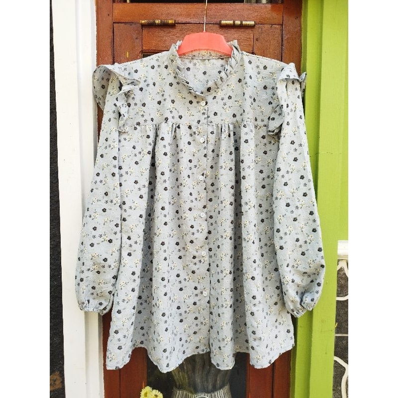 Blouse/ Atasan Crinkle Cey Premium Motif by Dicky Fashion