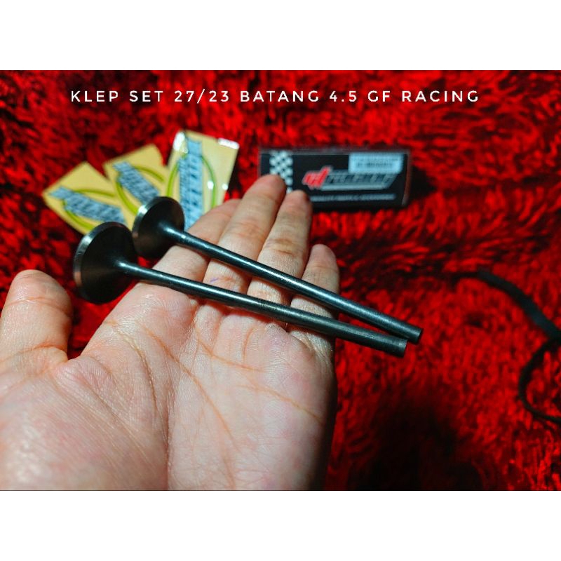 KLEP SET 27/23 BATANG 4.5MM GF RACING - BOYRENK RACING CONCEPT