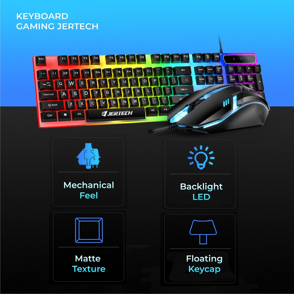 Paket 1 Set Keyboard Mouse Gaming KM170 Full LED Backlight - XOBOX