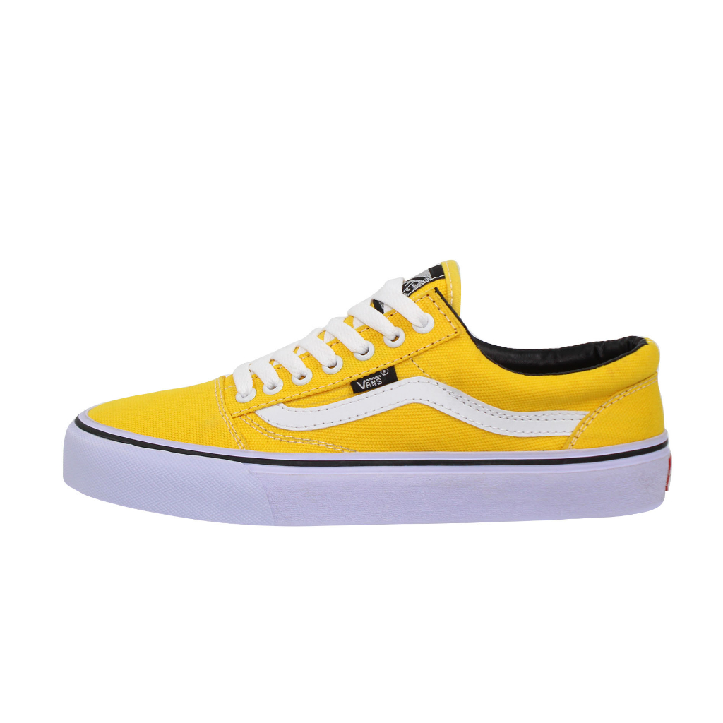 Sepatu vans old skool pria kuning sneakers kanvas wanita DT Gaya Keren