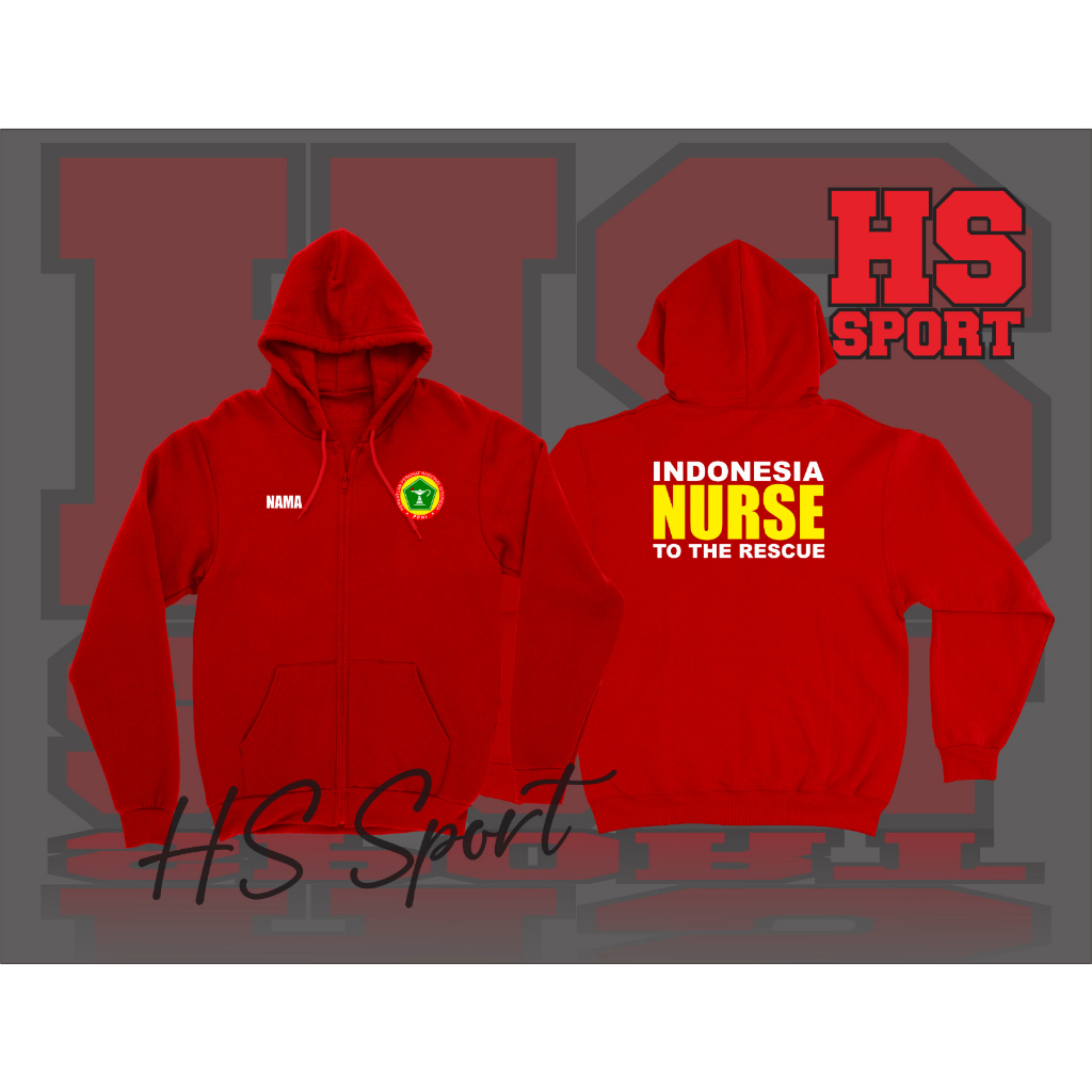 JAKET ZIPER INDONESIA NURSE TO THE RESCUE - JAKET ZIPER UNISEX