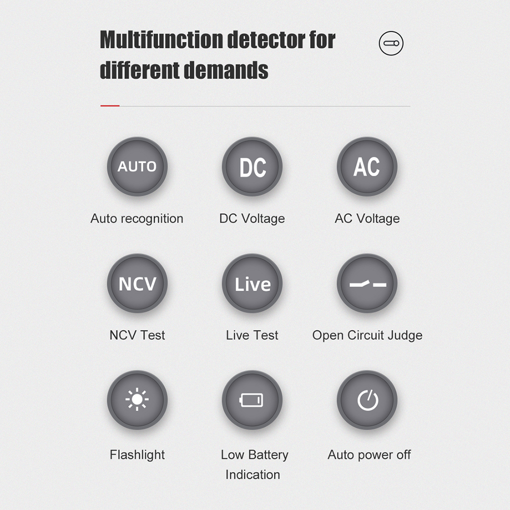 Digital Multimeter Voltage Tester Pen LCD Screen 4000 Count - HT121 - Black