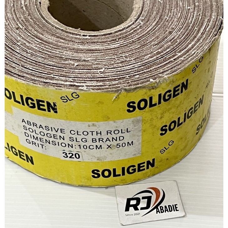 Amplas Roll Ukuran 10CM x 50M SLG Soligen Grit 180 220 240 280 320