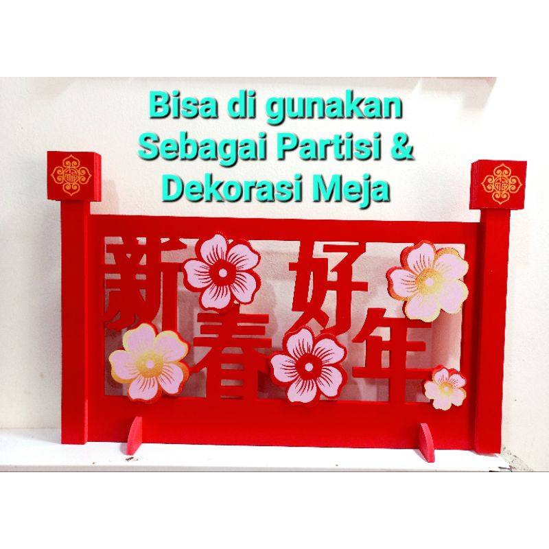 Dekorasi Oriental / Pajangan Pola China / Ornamen Imlek / Partisi Meja Chinese / Sekar Meja