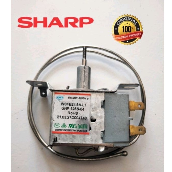 Thermostat - Sensor suhu Kulkas SHARP 1 Pintu Original | Model Tombol/Pencet