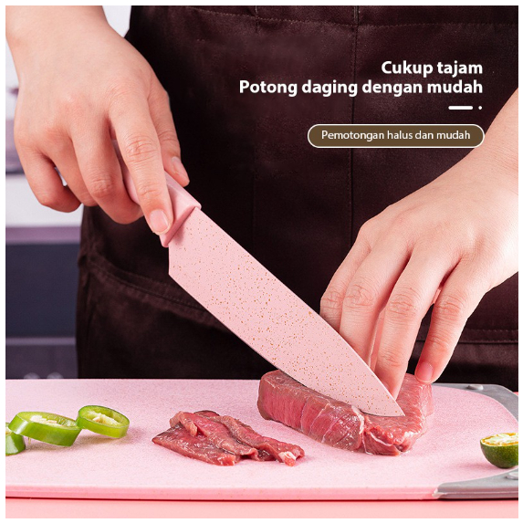 ORIGINAL PISAU SET 6 IN 1 / ALAT DAPUR KERAMIK ELEGAN / PISAU SET DAPUR PREMIUM TERLENGKAP
