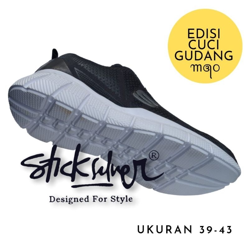 Sepatu Pria Hitam Putih