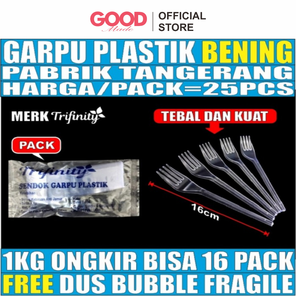 GOOD MADE - Garpu Trifinity | Garpu Bening | Garpu Plastik | Pack Set | COD