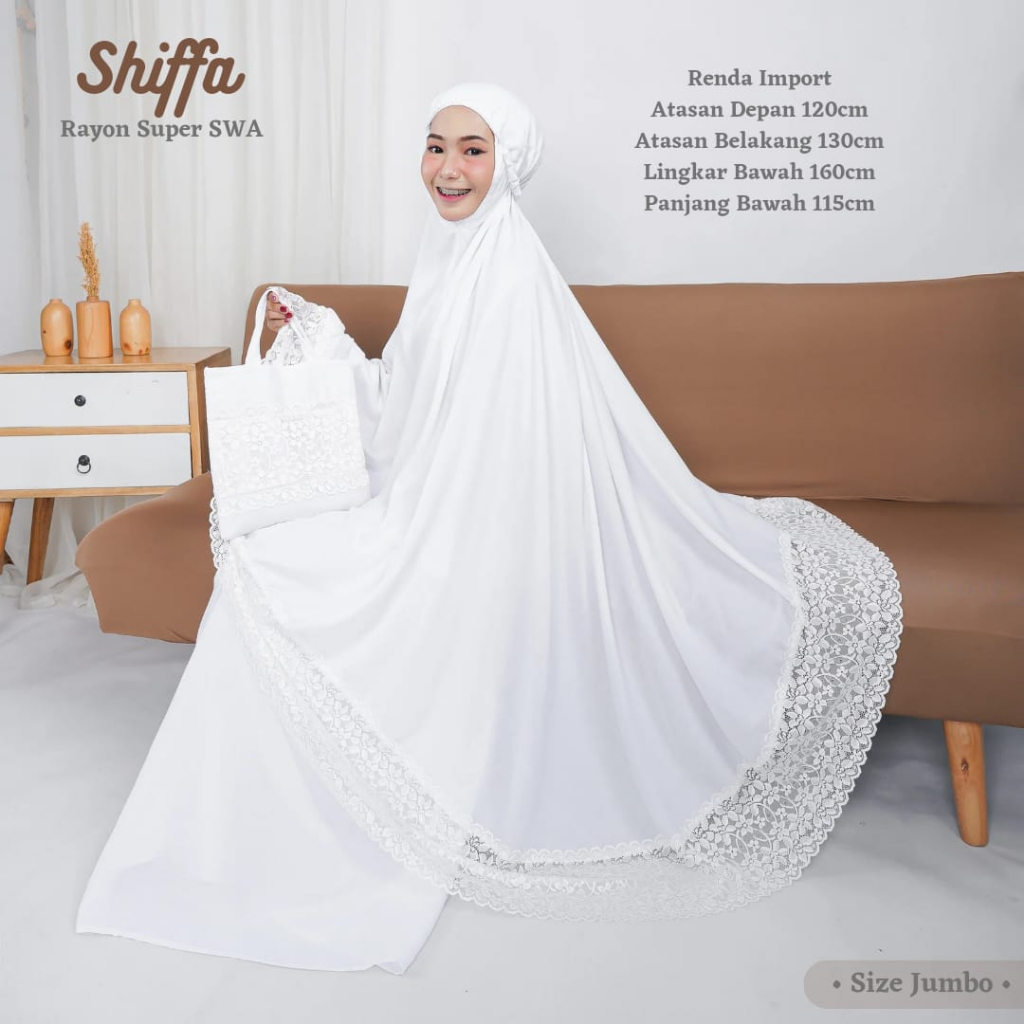 mukena putih cantik shiffa