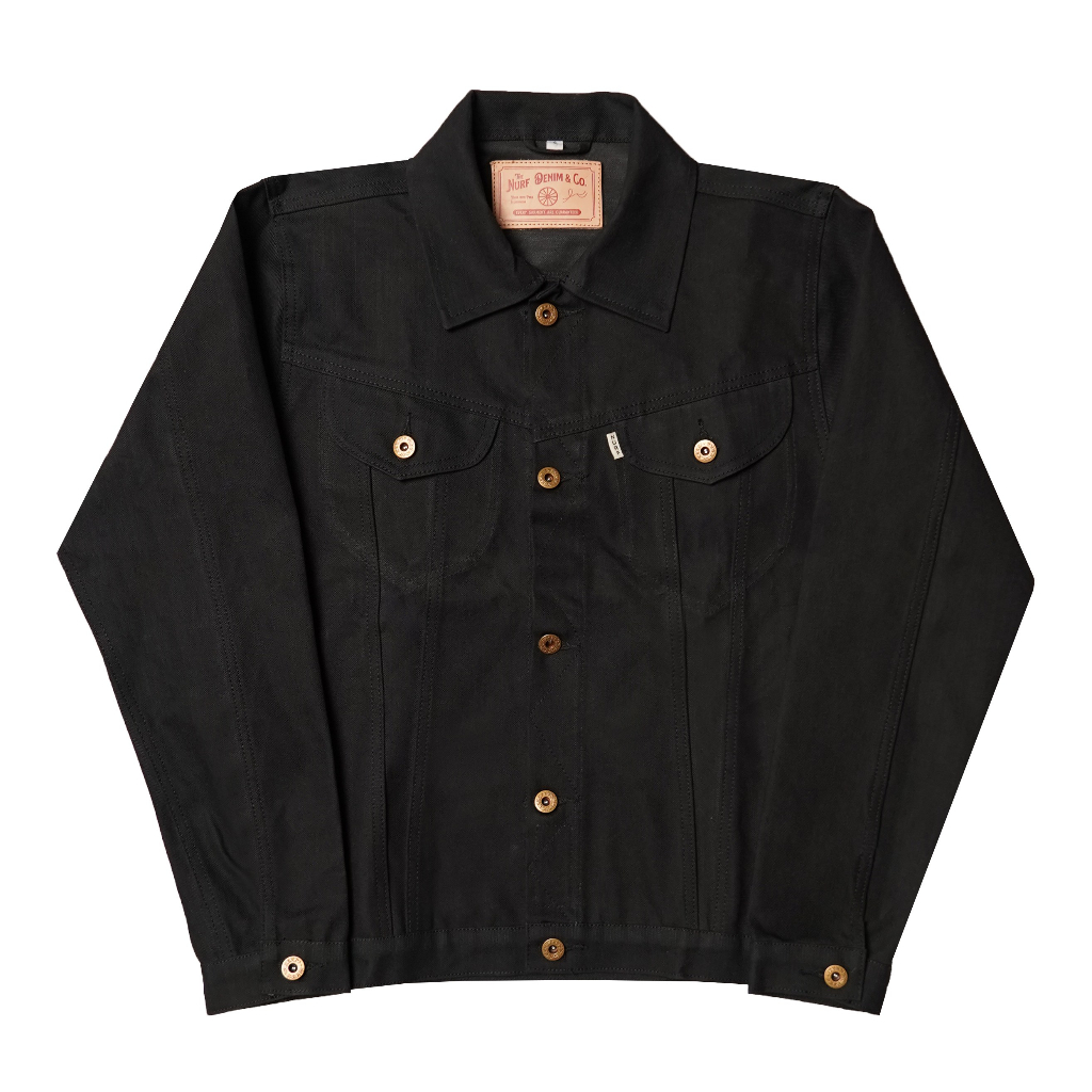 Nurf Denim - Haranet Type III Black x Black - Jaket Jeans Pria