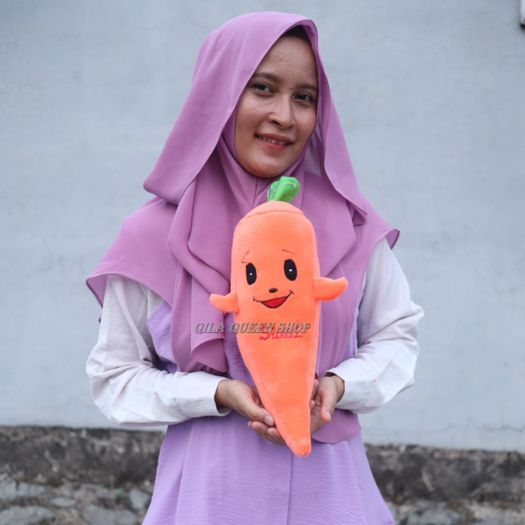 BONEKA WORTEL sayur murah, bukan BOBA, BUKAN TEDDY BEAR