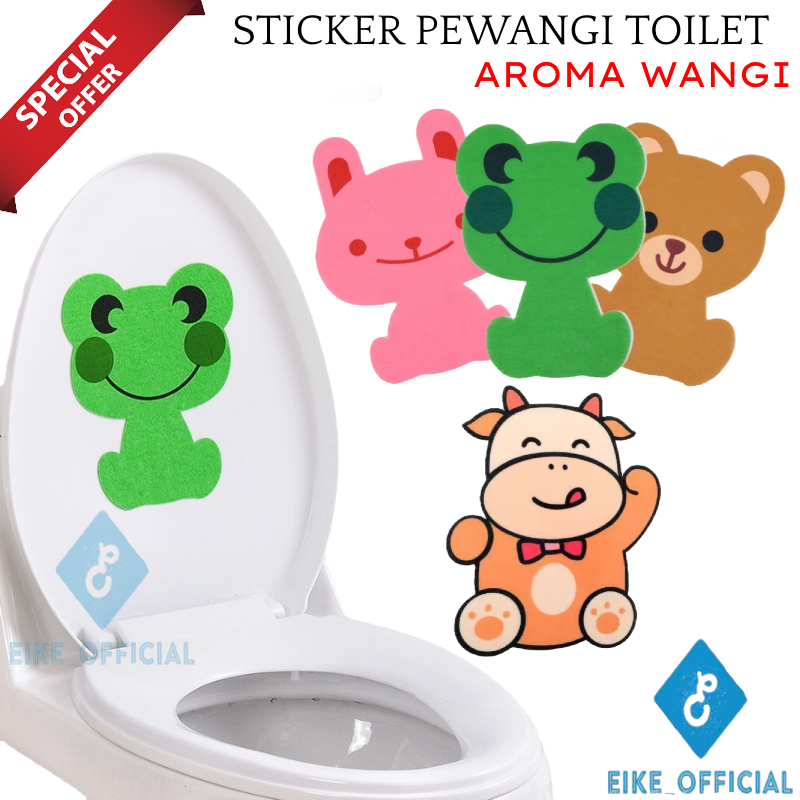 [EIKE] STICKER PEWANGI CLOSET KAMAR MANDI / TEMPELAN PEWANGI TOILET MOTIF HEWAN LUCU / STICKER PENYERAP BAU