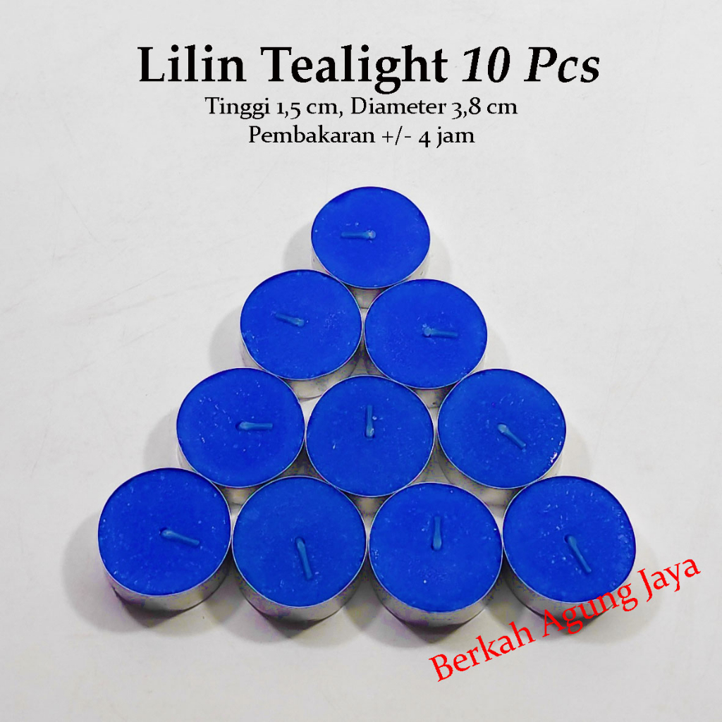 Lilin Tealight / Lilin Aromaterapi / Lilin Kaleng Isi 10 Pcs