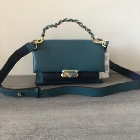 TAS WANITA CECE MEDIUM TWO-TONE LEATHER SHOULDER BAG