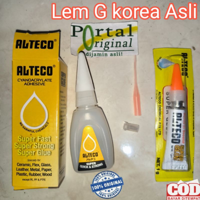 

Lem G Korea Alteco asli super glue strong