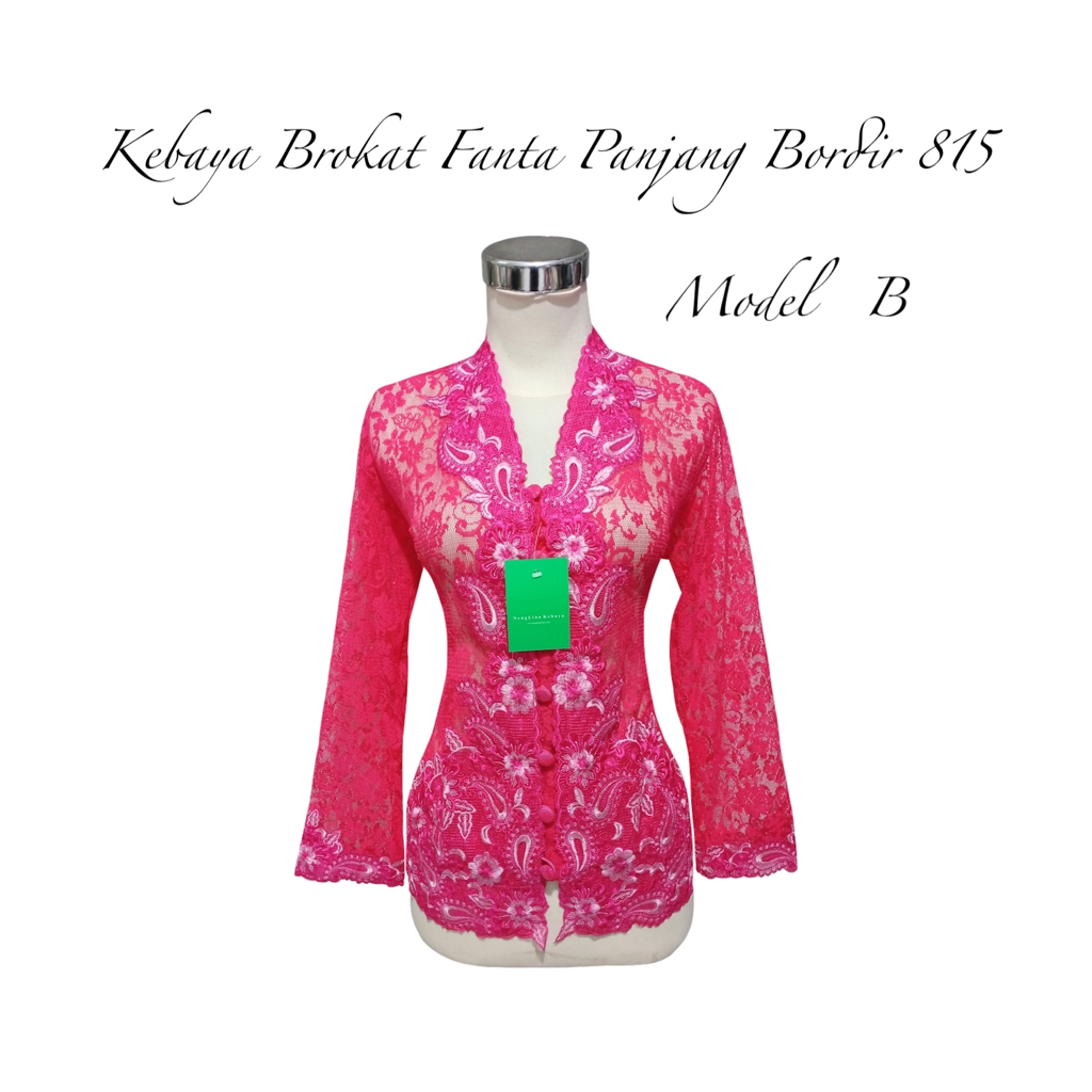 Kebaya Brokat Fanta Panjang Bordir 815