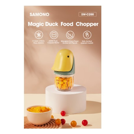 Samono Chopper Magic Duck Penghalus Makanan Hemat Daya 200Watt SW-C200