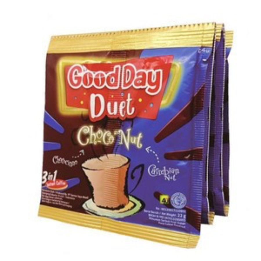 Good Day Duet Choco Nut 10x22gr Kopi 3in1 GoodDay