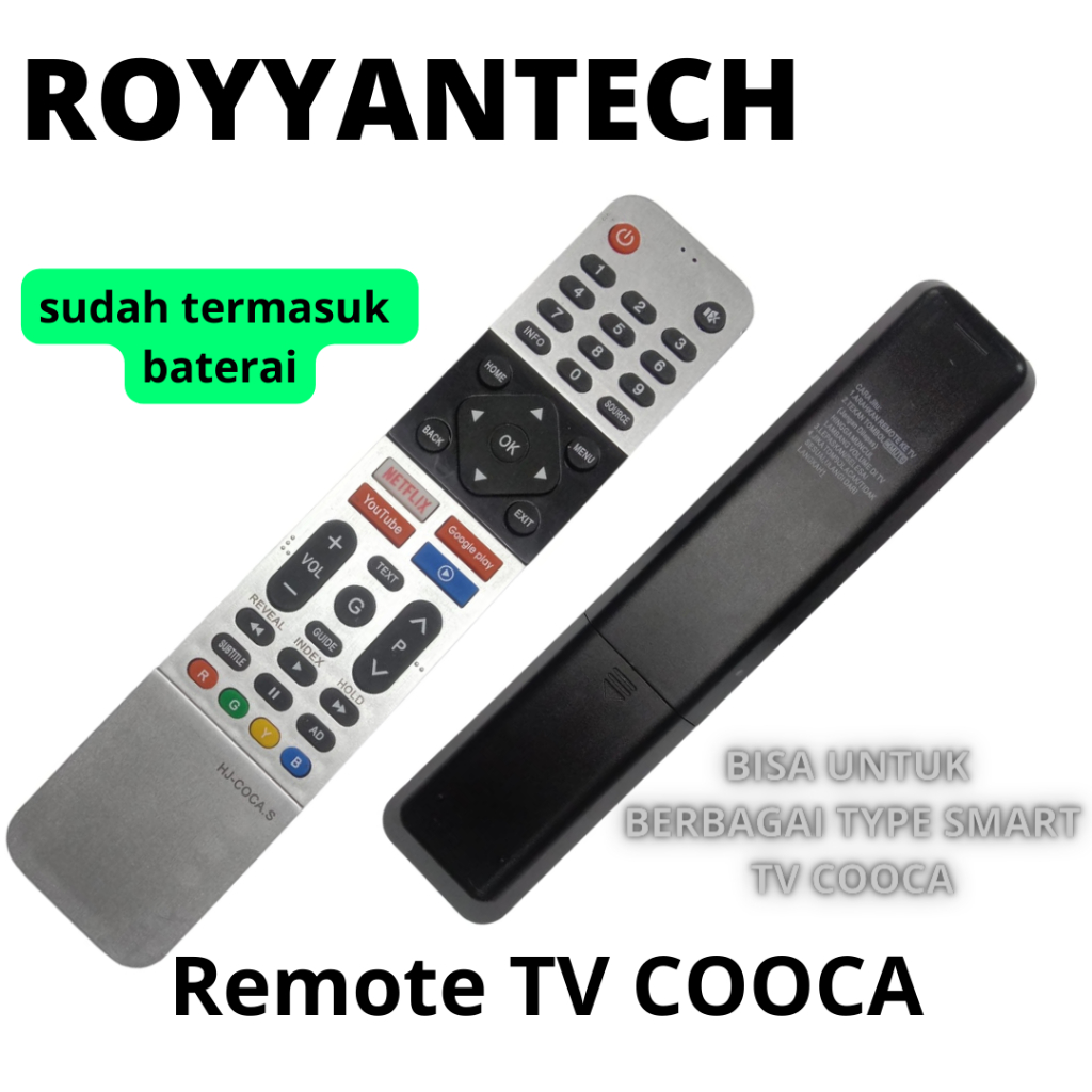 REMOTE TV COOCAA HJ SMART TV REMOT SMART TV COCOA HJ UNTUK BERBAGAI TYPE