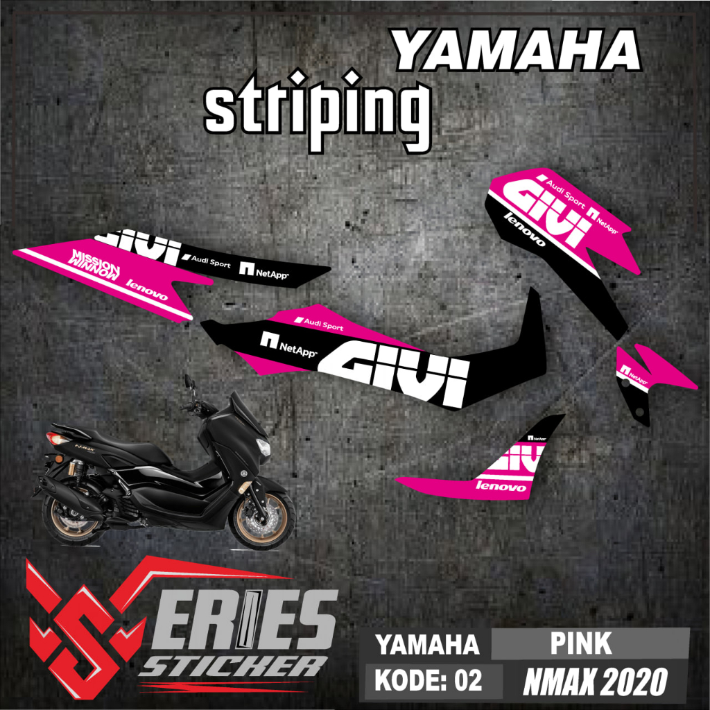 (cod) STRIPING NMAX NEW / STRIPING ALL NEW NMAX /MOTOR VARIASI NMAX 2020-2021 HOLOGRAM