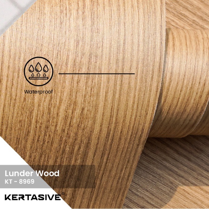 KERTASIVE PVC LUNDER WOOD pelapis furniture PVC STICKER SHEET lunder wood