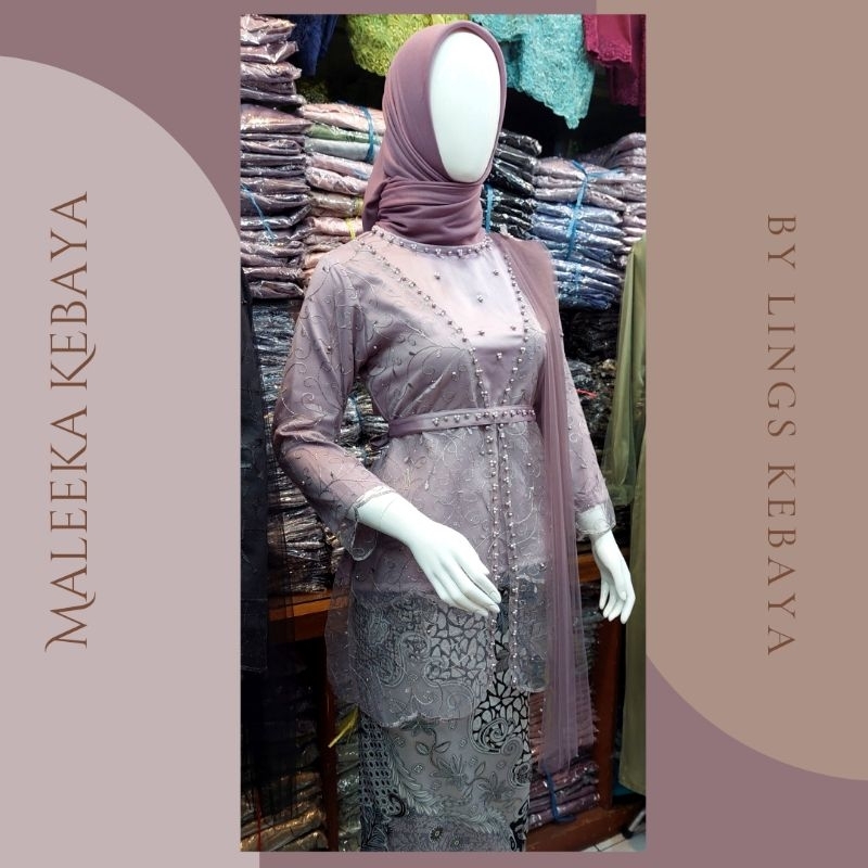 Kebaya Modern Wisuda Kondangan Lamaran / Sage Green Mauve Taro Nude Milo Pink Rosegold Ice Blue Denim Hitam Maroon Burgundy