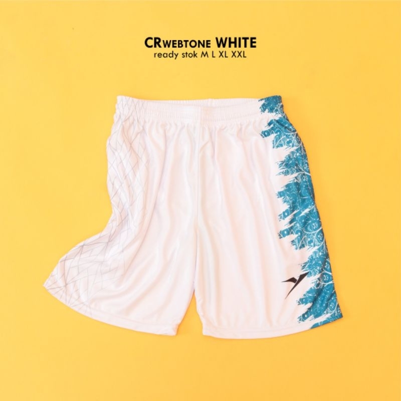 CELANA PENDEK CRWEBTONE WHITE BADMINTON ORI IMPORT VOLLY GOWES PINGPONG ORIGINAL PREMIUM KAOS PRIA W