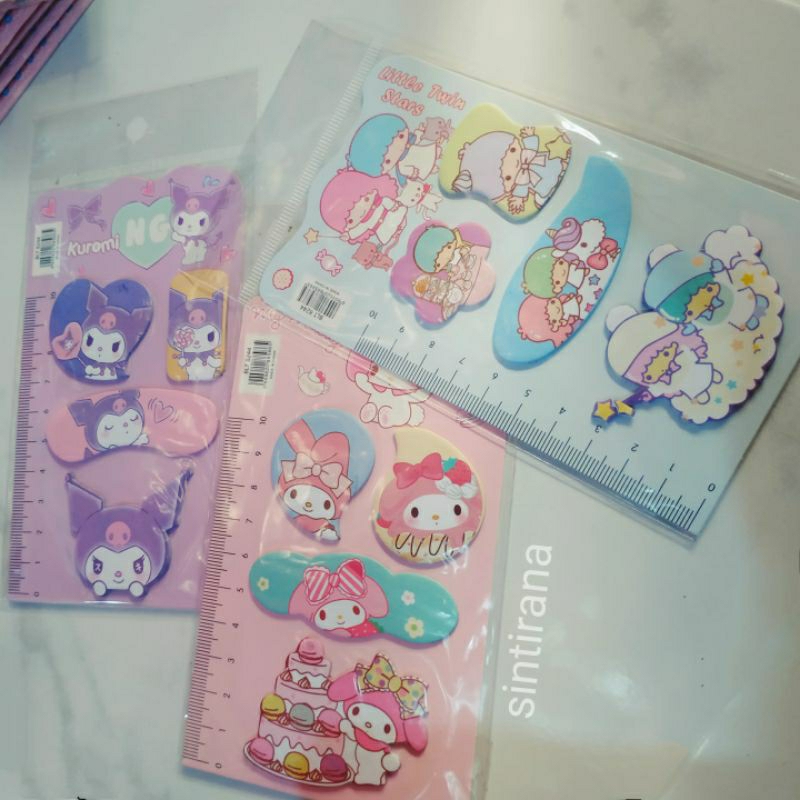 

Sticky Note SANRIO Memo Tempel My Melody Cinnamoroll My Little Twin Stars