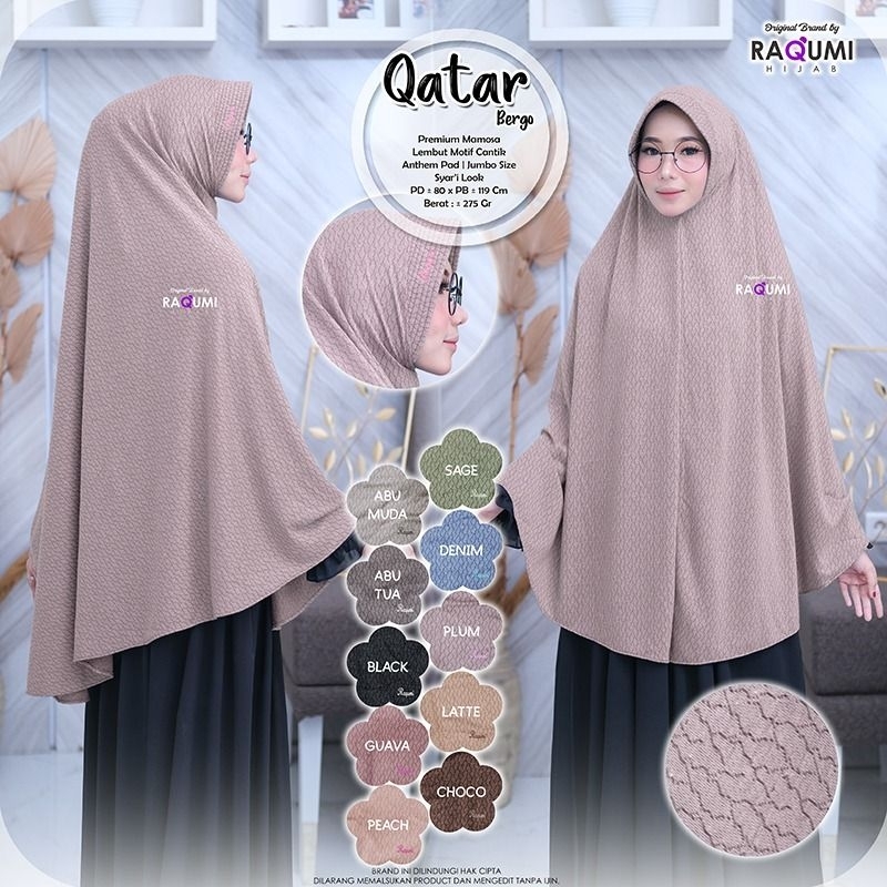 QATAR RAQUMI DAILY HIJAB SYARI PREMIUM HIJAB SYARI BERGO SYARI milaty ungsal