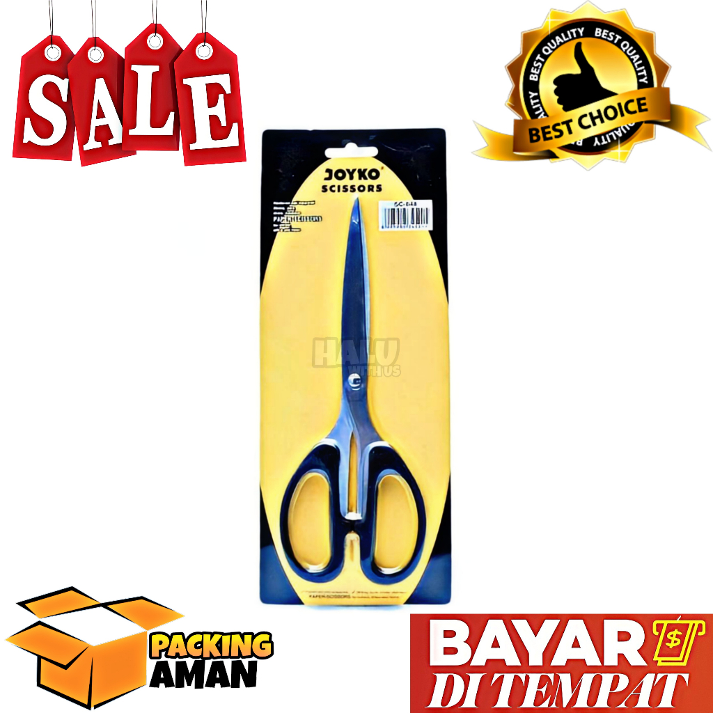 

(BISA COD) PROMO 1 Pcs Gunting Besar / Scissors Joyko SC-848 / Alat Potong Kertas Besar