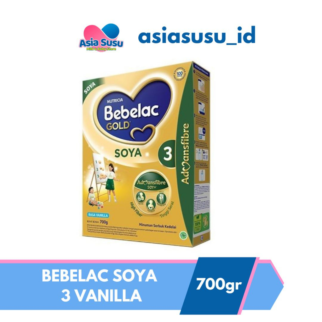BEBELAC GOLD SOYA 3 (1-3 TAHUN ) VANILA  700gr