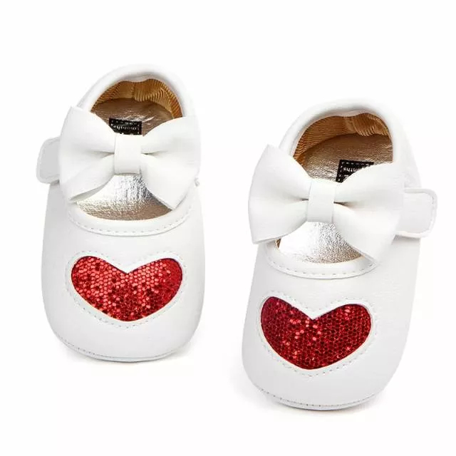 sepatu bayi perempuan 0 12 bulan prewalker lucu anak balita cewek termurah baby girl newbron terbaru love gliter