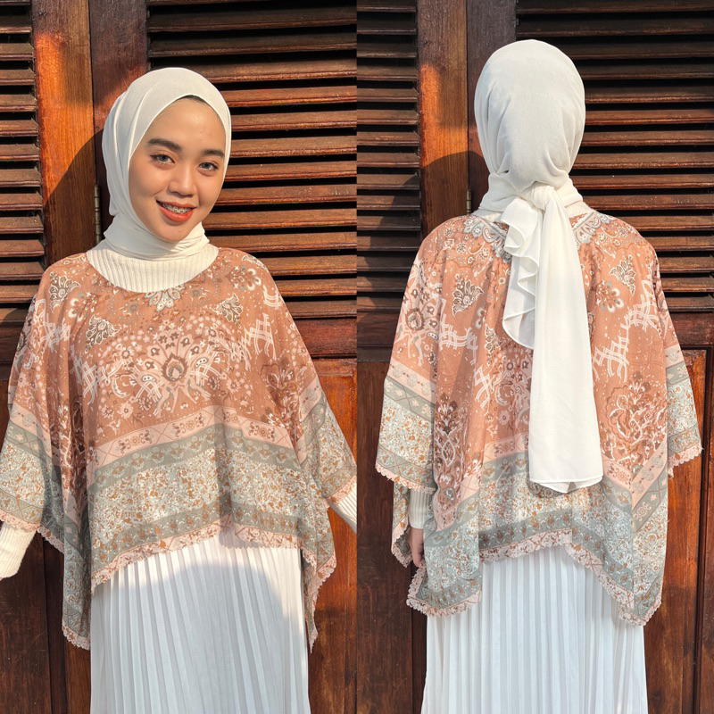 [ READY STOCK BANYAK MOTIF ] Jifat Kimono outer Scarf / outer Scarf Batwing