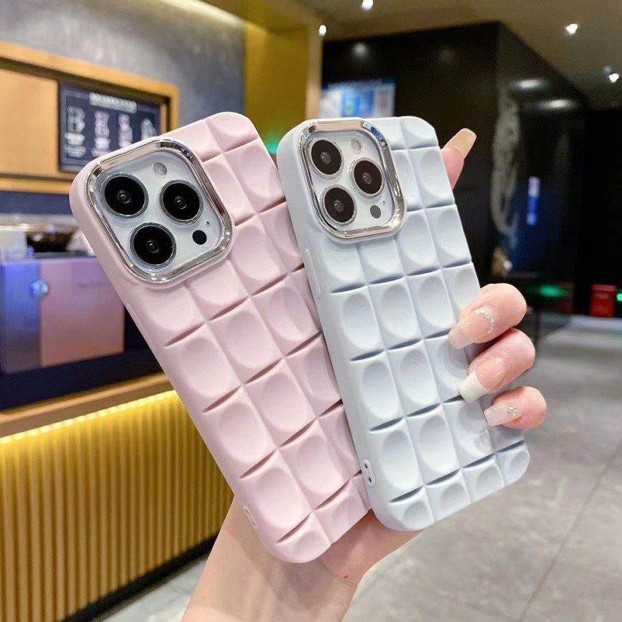 Korean 3D Chocolate Cube Case IPhone 7 8 PLUS SE 2 3 X XR 11 PRO MAX 12 PRO MAX