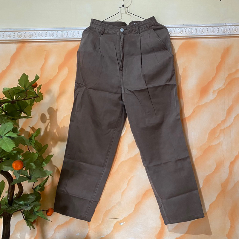 NEW Celana Jeans Highwaist HW Coklat Panjang