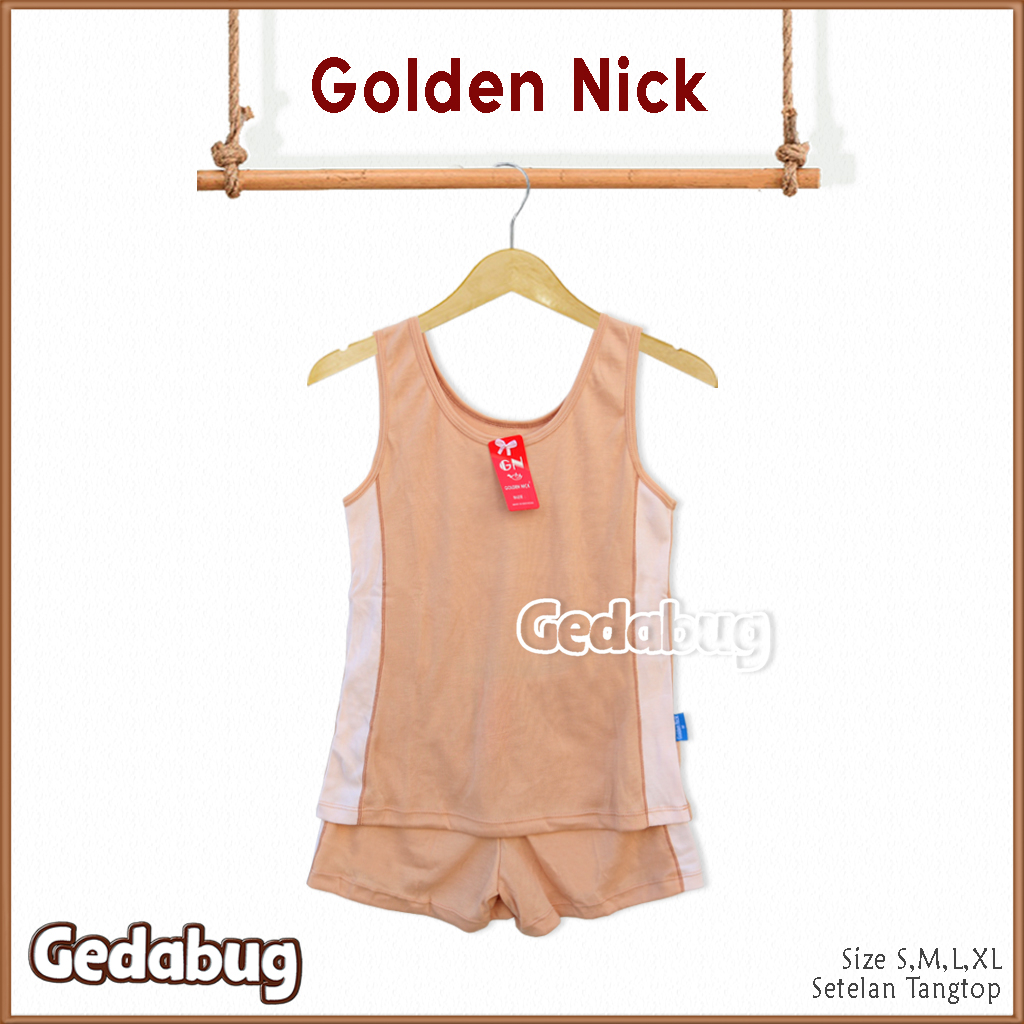 Setelan Tangtop Golden Nick SK 001 Tali Lebar | Setelan Daleman dewasa Lembut | Gedabug