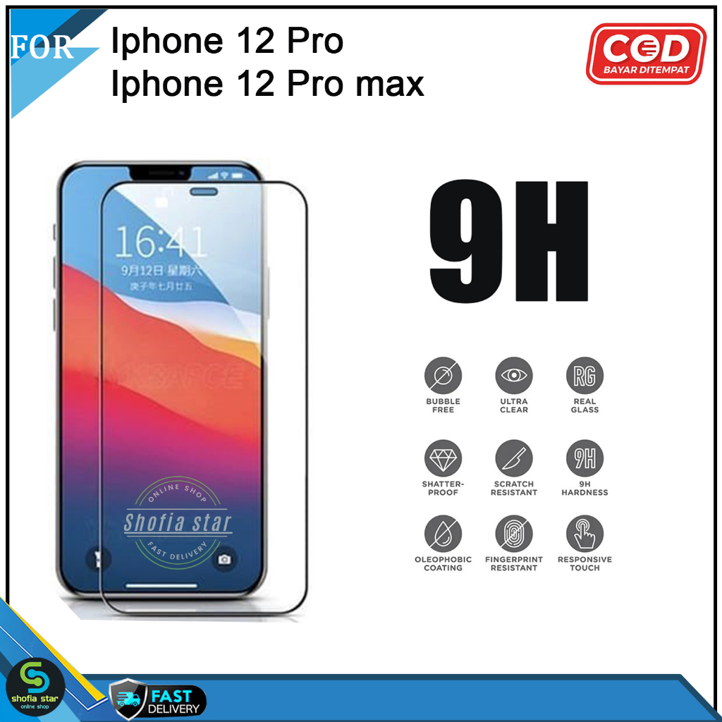 Tempered Glass Iphone 12 Pro 12 Pro Max 11 Pro Max Anti gores Kaca Full Cover